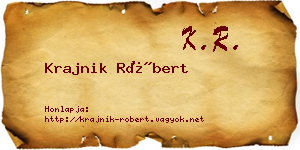 Krajnik Róbert névjegykártya