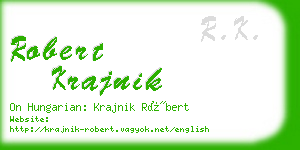 robert krajnik business card